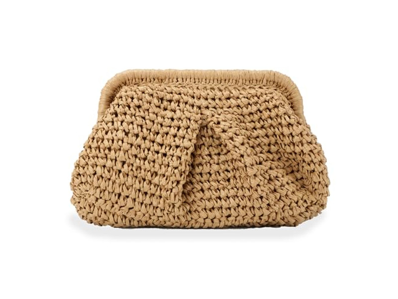 Grand Sac en Paille Cerise Fille Sac Fourre-tout de Plage Poignée Hawaï Creux Lettre Dames