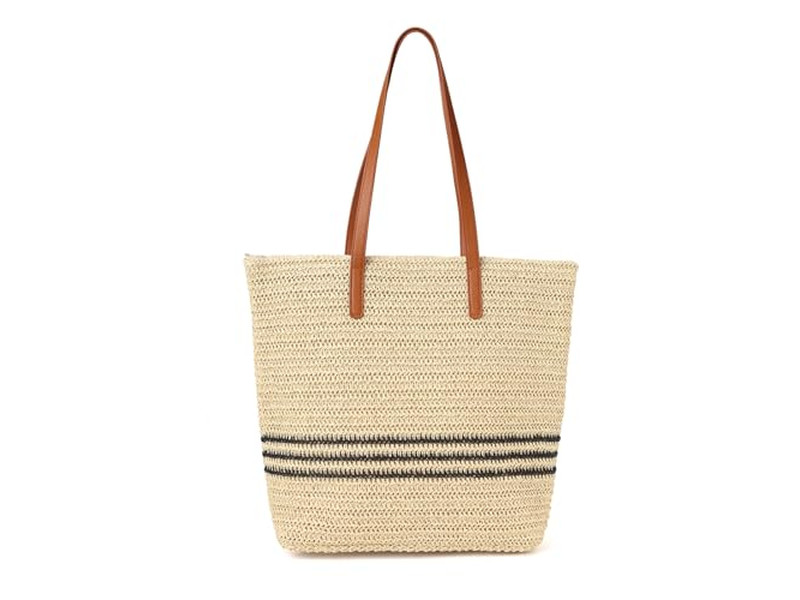Sac à main en paille pour femme ensemble de chapeaux kit pour fille pour savon maquillage sac de plage en rotin