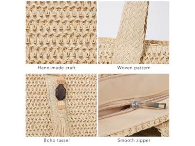 Grand sac en paille à franges été petites filles sacs fourre-tout de luxe fabricants