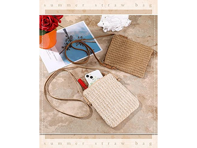 Pochette en paille rose petit sacs pour pailles cordon mode jute