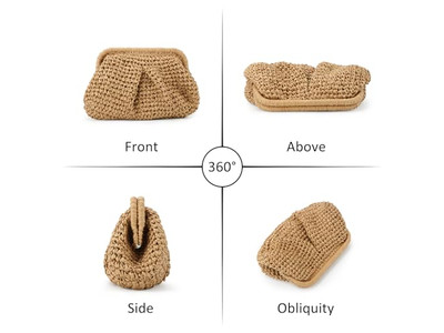 Grand Sac en Paille Cerise Fille Sac Fourre-tout de Plage Poignée Hawaï Creux Lettre Dames