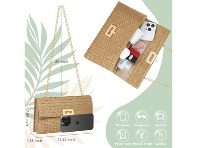 Sac en paille crocheté mode plume tressée amortissante sac de plage mariée noir