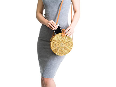 Sac à main en paille pour filles sac artisanal tissé à la main Indonésie isolé plage pour enfants