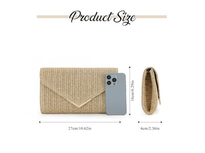 Sac en paille à chaîne métallique mini luxe nouvelle mode paquet de plage surdimensionné