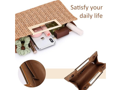 Pochette en paille de papier sacs philippins panier rose plage rectangulaire simple