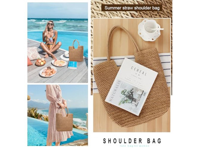 Sac en paille avec poignées à la main glands Vietnam transporteur ensemble de chapeau élégant sacs de rangement