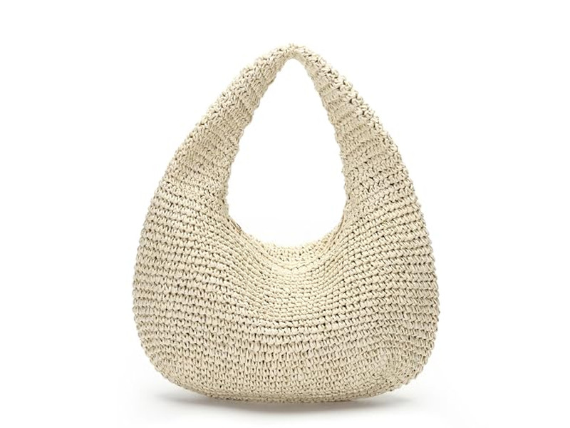 Sac en Paille Tendance Bambou Cercle Sacs Ethniques Français Femmes Seau Personnalisé Frange