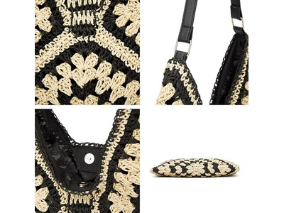 Sac tressé en papier paille pour femmes ensemble de sacs arc-en-ciel